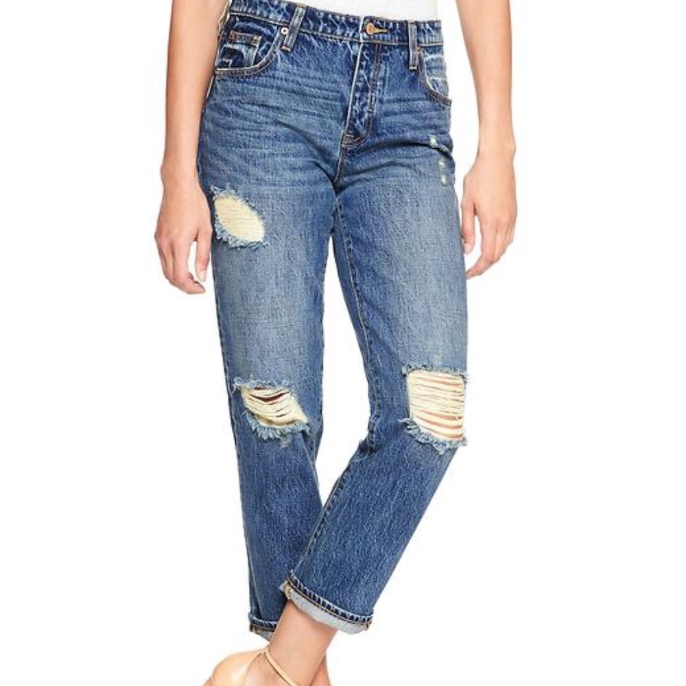 Gap Vintage Straight Ripped Jeans
